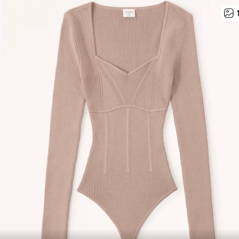 Abercrombie & Fitch Tan Corset Bodysuit